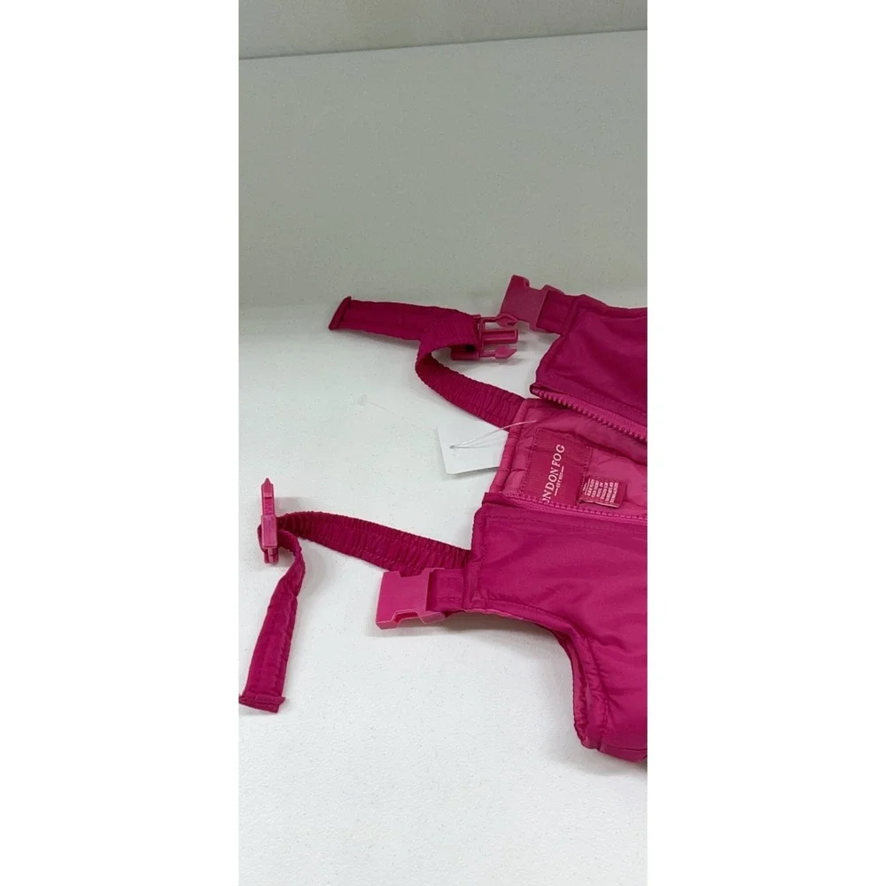 London Fog Baby Girls Pink Winter Snow Bib Overalls Ski Pants Size 12M
